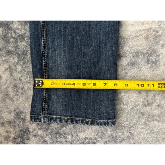 Wrangler Retro Jeans Mens fits 38x31 Blue Slim Straight Whiskered 5 Pocket - Picture 10 of 10